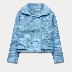 chunky knit peter pan collar cardigan